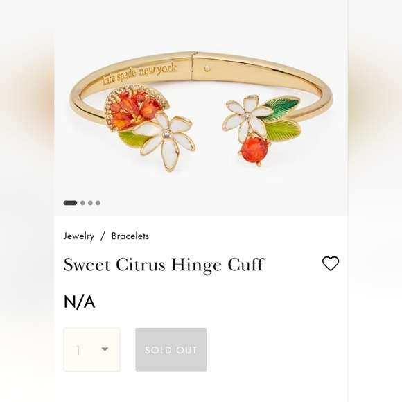 🔹️Kate Spade🔹️ Sweet Citrus Hinge Cuff bracelet $129 - Picture 6 of 8